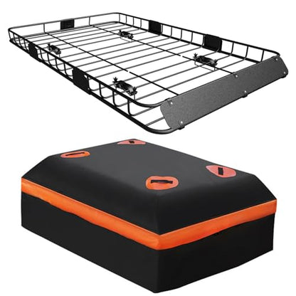 Roof Rack Carrier Basket Universal Rooftop 54" x 34" x 6" + Waterproof Bag