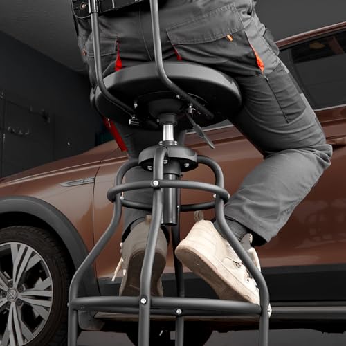 Shop Stool with Backrest