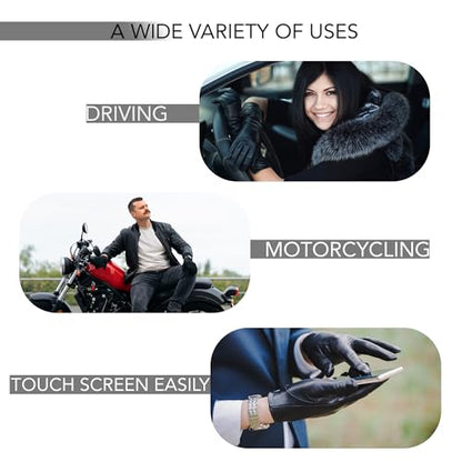 Motorcycle Black Gauntlet Gloves Unlined Cold