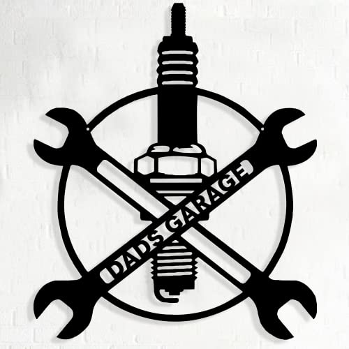 Personalized Papa's Custom Metal Workshop Sign For Mechanic