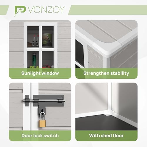 Resin Outdoor Storage Shed with Floor