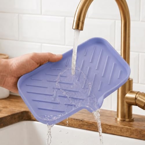 Silicone Soap Dish with Drain Spout
