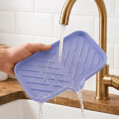 Silicone Soap Dish with Drain Spout