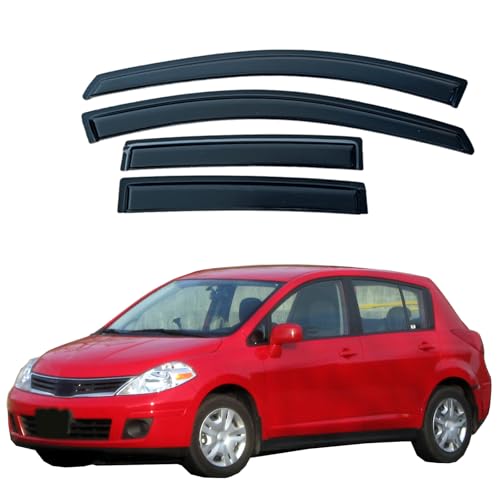 Outside Rain Guards Compatible with Nissan Versa Hatch Sedan 07 (4 Count)