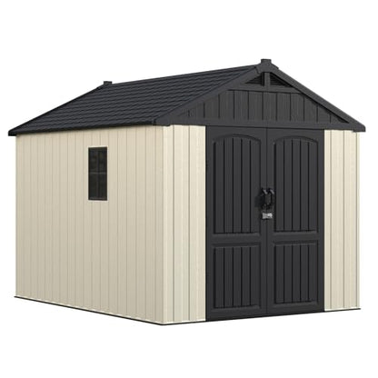 8x10FT Plastic Outdoor Storage Shed with Floor