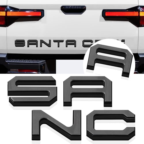 Tailgate Insert Letters Compatible for 2022 2023 2024 2025 Santa Cruz 4D Raised Tailgate Decal Letters