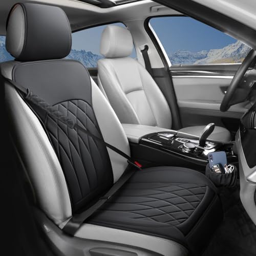 1 Pack Waterproof Front Car Seat Cover for Car Truck SUV Black