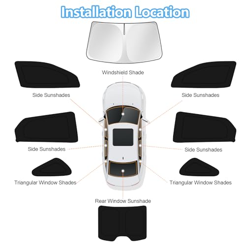 Car Window Shades for Toyota Avalon 2013 (8 Count)