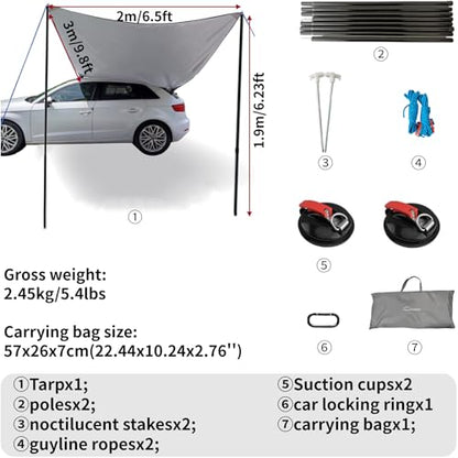 Portable Suction Cups Car Rear