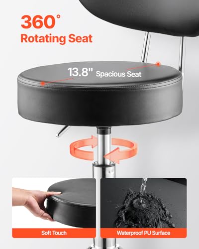 Shop Stool with Backrest