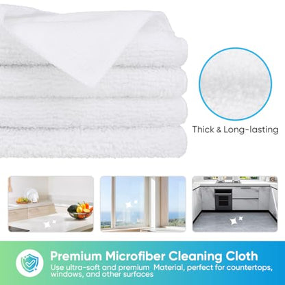 White Microfiber Cleaning Cloth (12 Count)