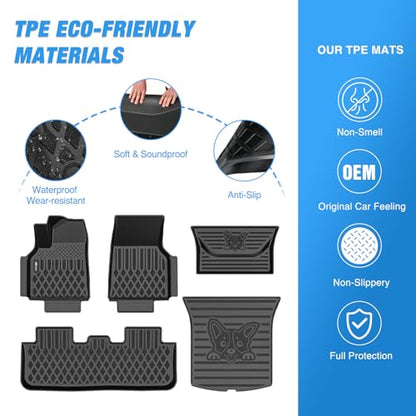 TPE Floor Mat & Cargo Mats Set for Tesla Model Y Juniper 2025 2026