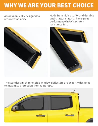 Window Visors Rain Guards for Chevy Colorado
