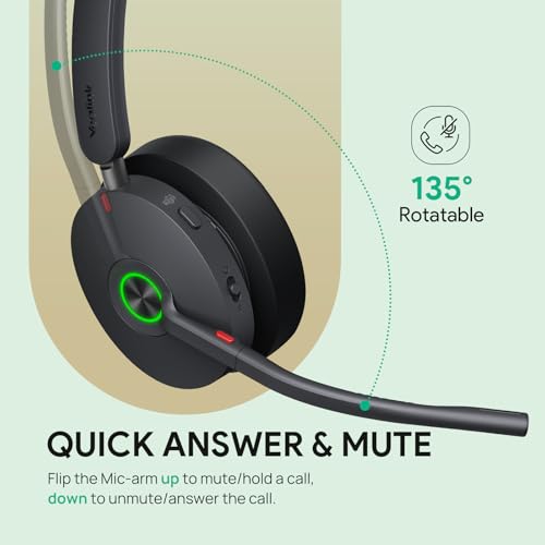 BH74 with Stand ANC Wireless Headset with Microphone for PC