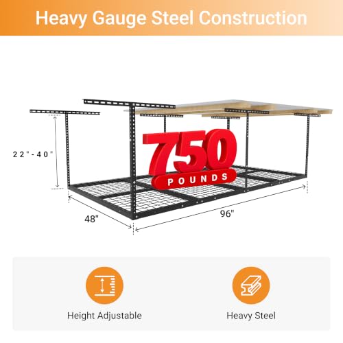 4x8ft Overhead Garage Storage Rack