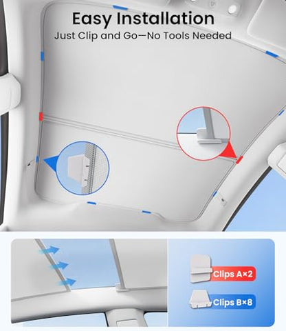 Tesla Model S Sunshade Roof for 2021