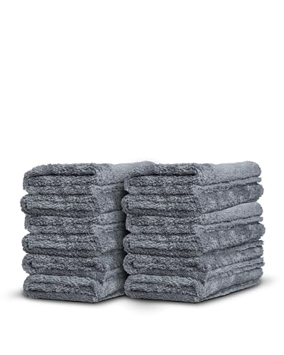 Adam's Borderless Grey Microfiber Towel (12 Count)