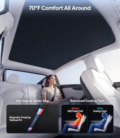for Tesla Model Y Accessories Sunshade Roof