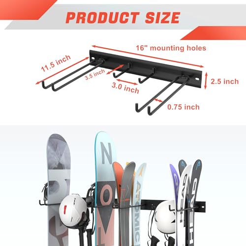 Wall Mounted Ski Rack