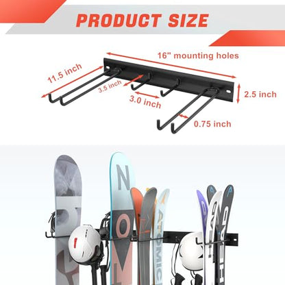 Wall Mounted Ski Rack