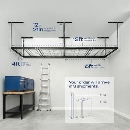 MonsterRax 2 Pack 4x6 Overhead Garage Storage Rack (2 Count)