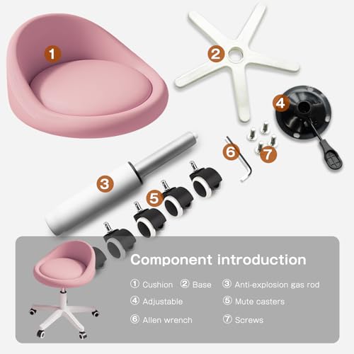 Rolling Stool Low Backrest