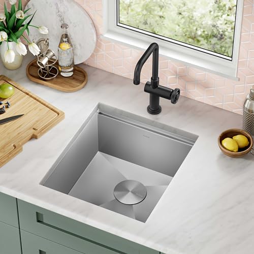 Stainless Steel 17 in 16 Gauge Undermount Bar Sink KWU111