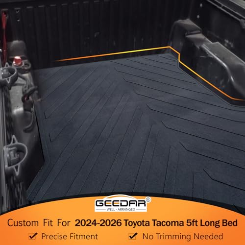 Rubber Bed Mat Compatible with 2024 2025 Toyota Tacoma 5Ft Heavy Duty Truck Bed Mat for Toyota Tacoma 5ft Truck Bed Liner
