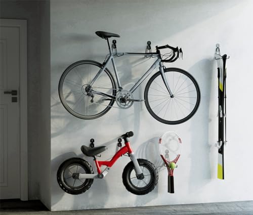 Garage Hooks 11.8" Long with 2 Extension Storage Straps (2 Count)