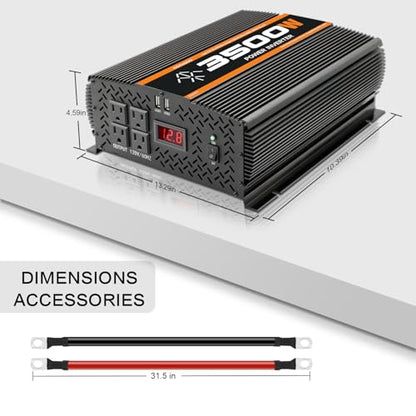 3500 Watt Power Inverter for Vehicles car Truck RV Solar