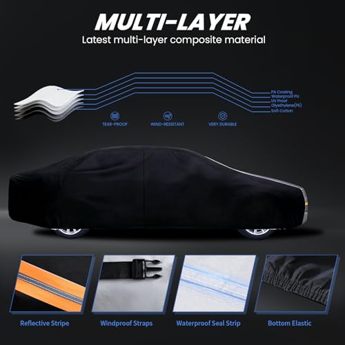 Multi Layer Sedan Car Cover Custom Fit for Cadillac DeVille