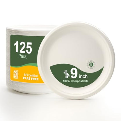Paper Plates 9 Inch 125 (125 Count)