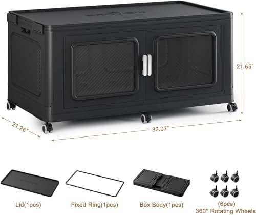 220 Qt Extra Large Stackable Storage Bin with Lid