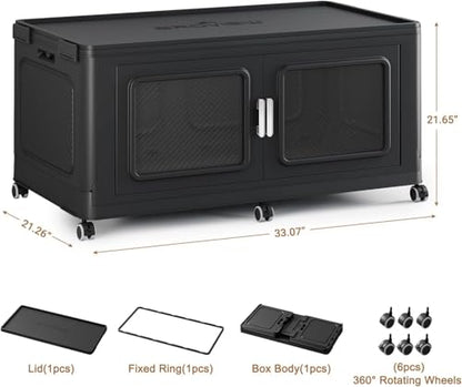 220 Qt Extra Large Stackable Storage Bin with Lid