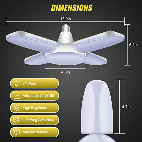 LED Garage Lights 2 Pack (4 Count)
