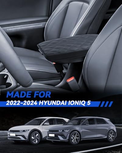 Armrest Cover for 2022 2023 2024 Hyundai Ioniq 5 Accessories Center Console Middle Lid Pad Protector for Car Elbow Rest