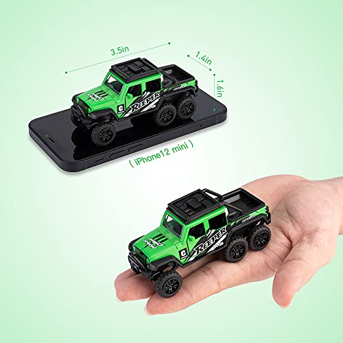 Pick up Trucks Open Door Die Cast Metal Toy Cars Pull Back 4 Pack