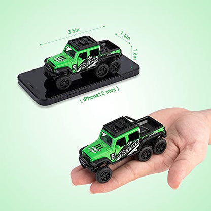 Pick up Trucks Open Door Die Cast Metal Toy Cars Pull Back 4 Pack