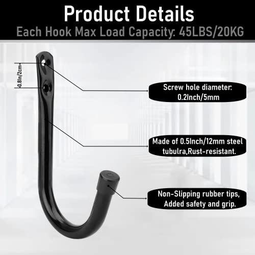 Heavy Duty Garage Storage Hooks (8 Count)
