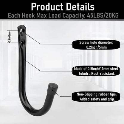 Heavy Duty Garage Storage Hooks (8 Count)
