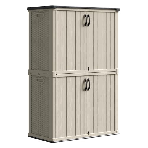 50 cu.ft Plastic Vertical Outdoor Storage Shed
