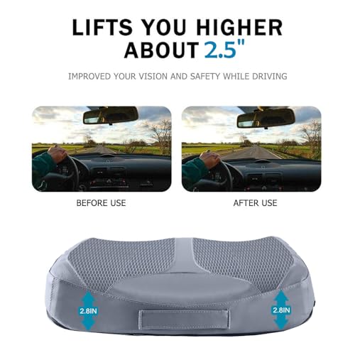 Car Memory Foam Heightening Seat Cushion for Short People Driving