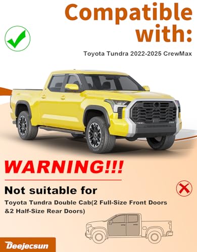 Window Visors Rain Guards for Toyota Tundra 2022 (4 Count)