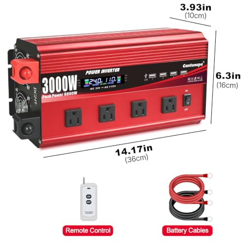 3000W Power Inverter 24V to 110V