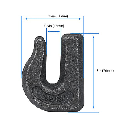 3 8 inch Weld On Grab Hooks (6 Count)