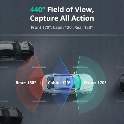 G980H 3CH】 3 Channel 360° Dash Cam