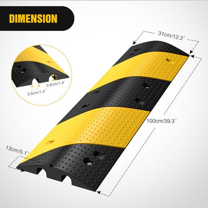 Rubber Speed Bumps with Cable Protector