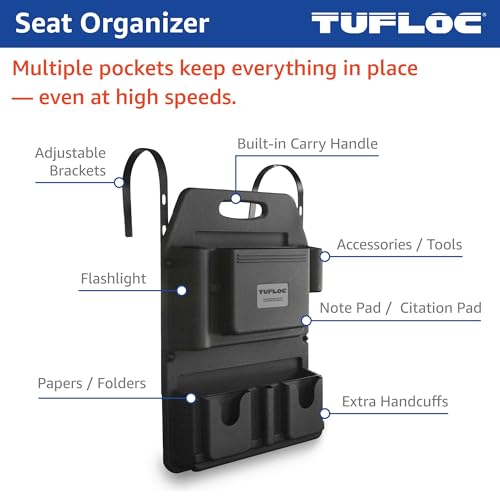 Front Seat Organizer for Police and Law Enforcement Vehicles