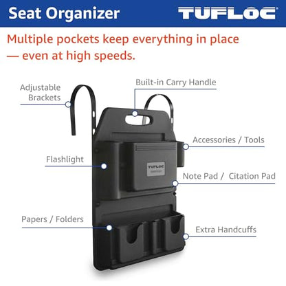Front Seat Organizer for Police and Law Enforcement Vehicles