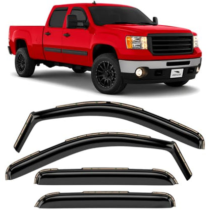 in Channel Extra Durable Rain Guards for Trucks GMC Sierra 2500HD
